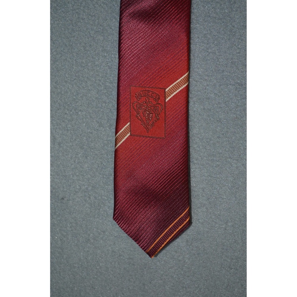 Gucci Burgundy / Red Repp Tie Silk Necktie Business - Picture 3 of 8